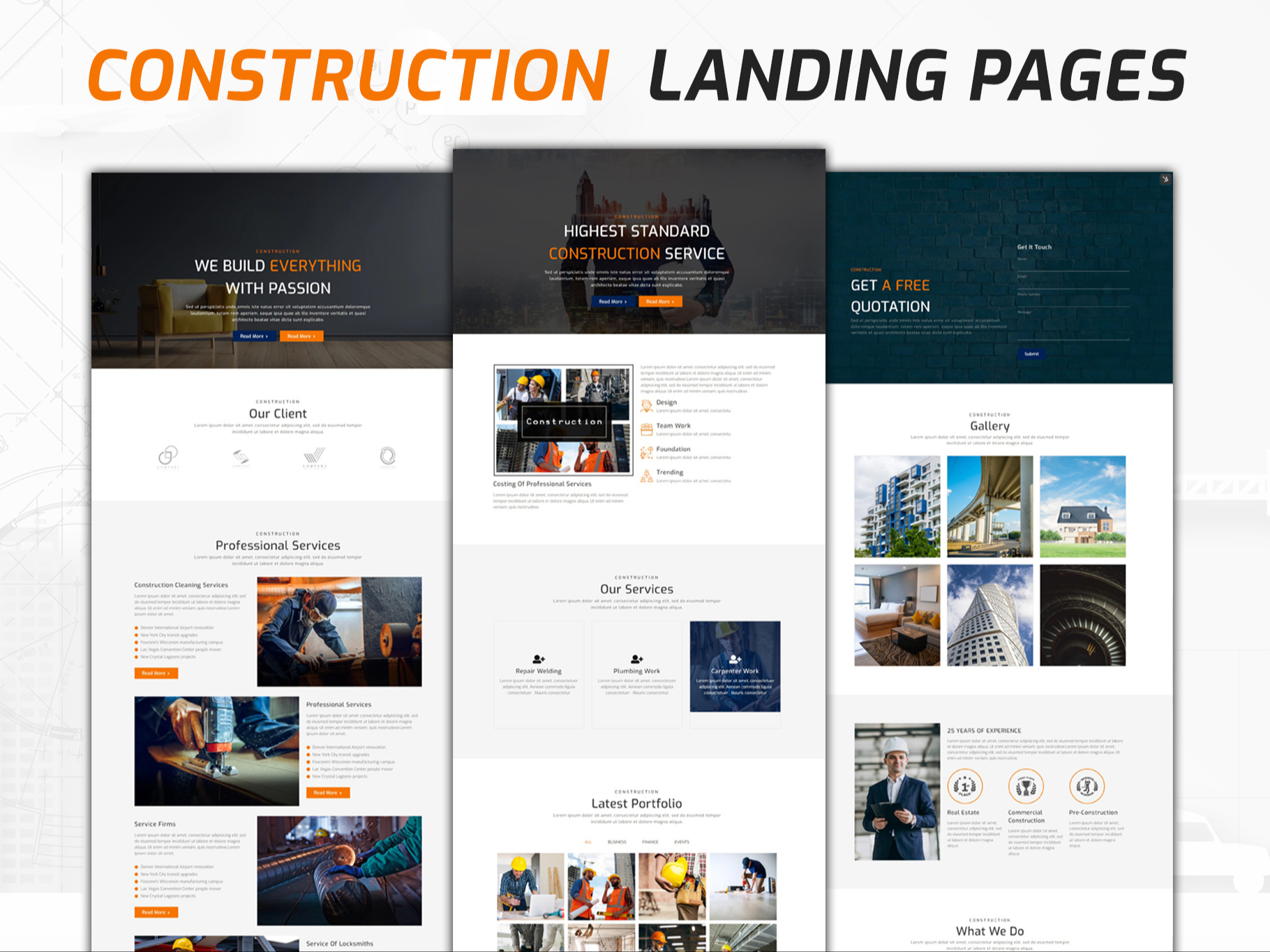 Construction - Landing Pages