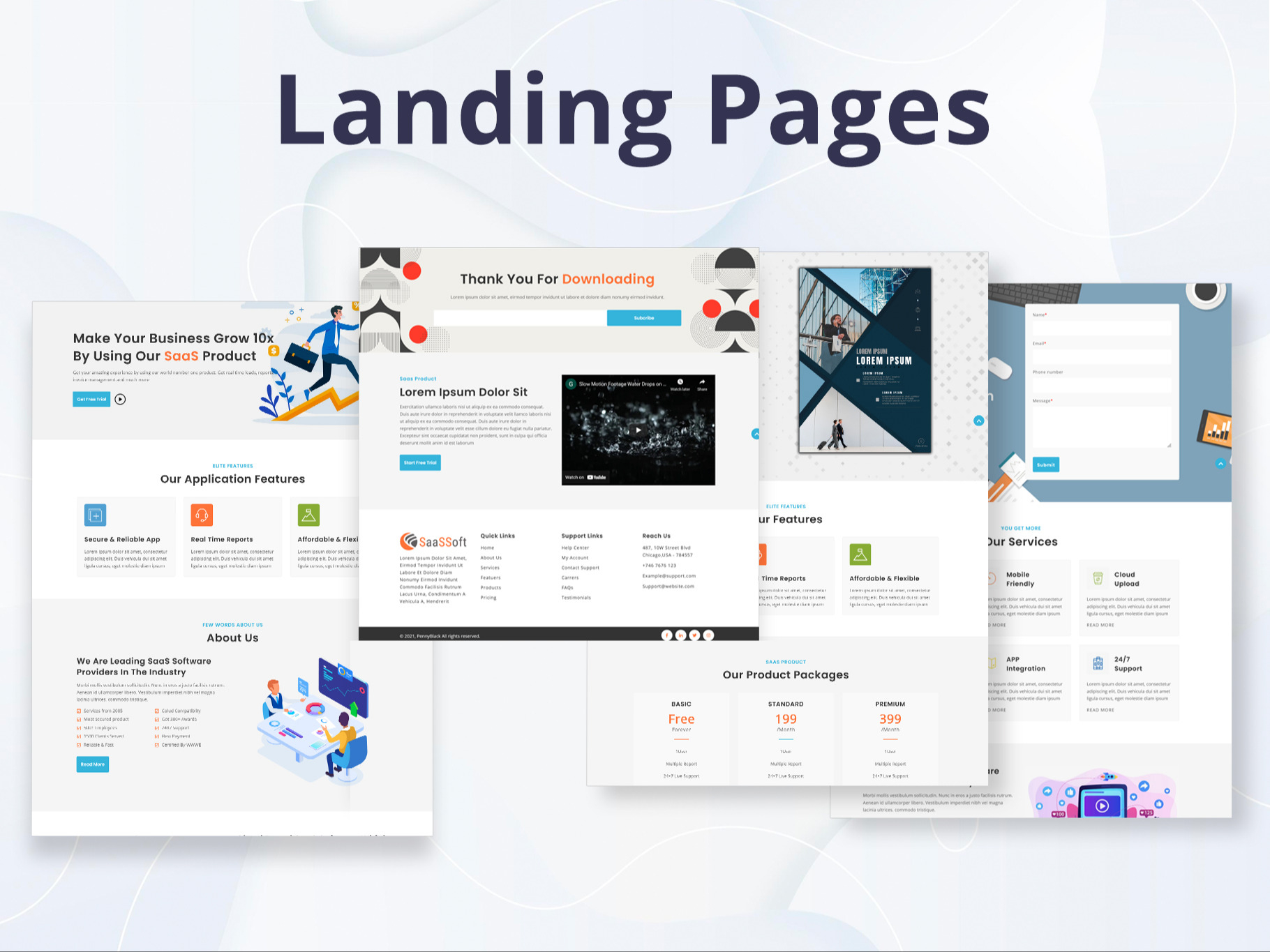 SaaSSoft - Landing Pages
