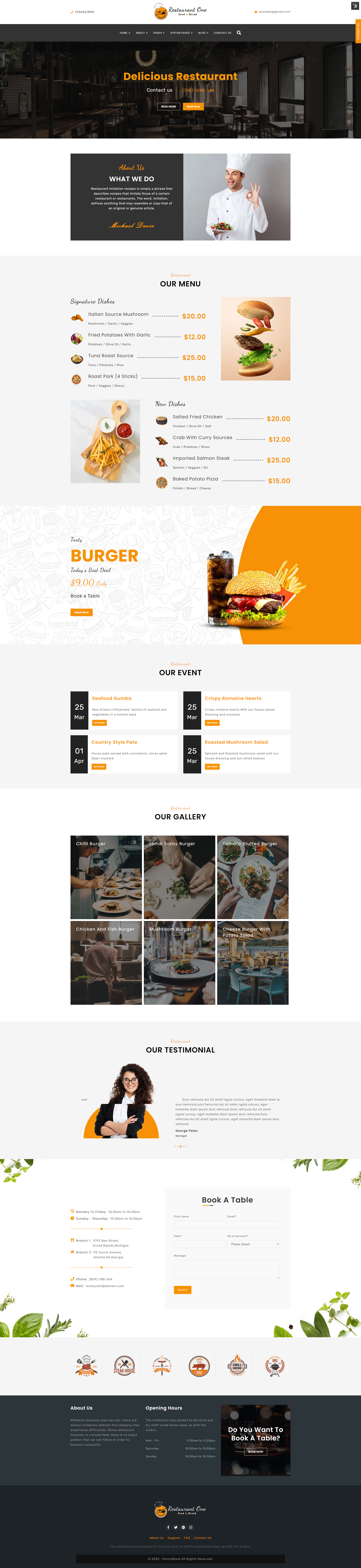 Restaurant - Main Home Page