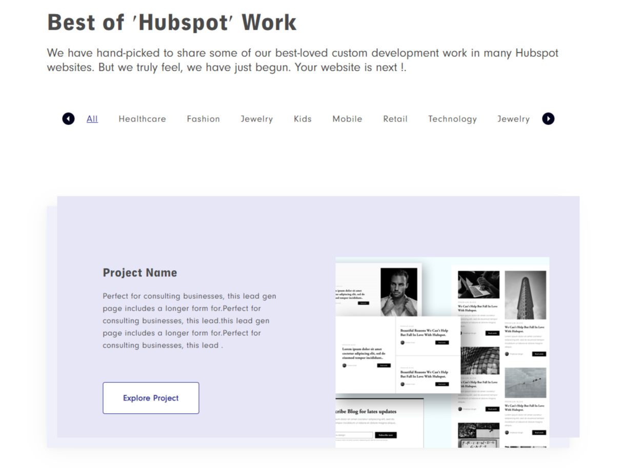 FILTERS, PORTFOLIOS, SLIDERS, TABBERS