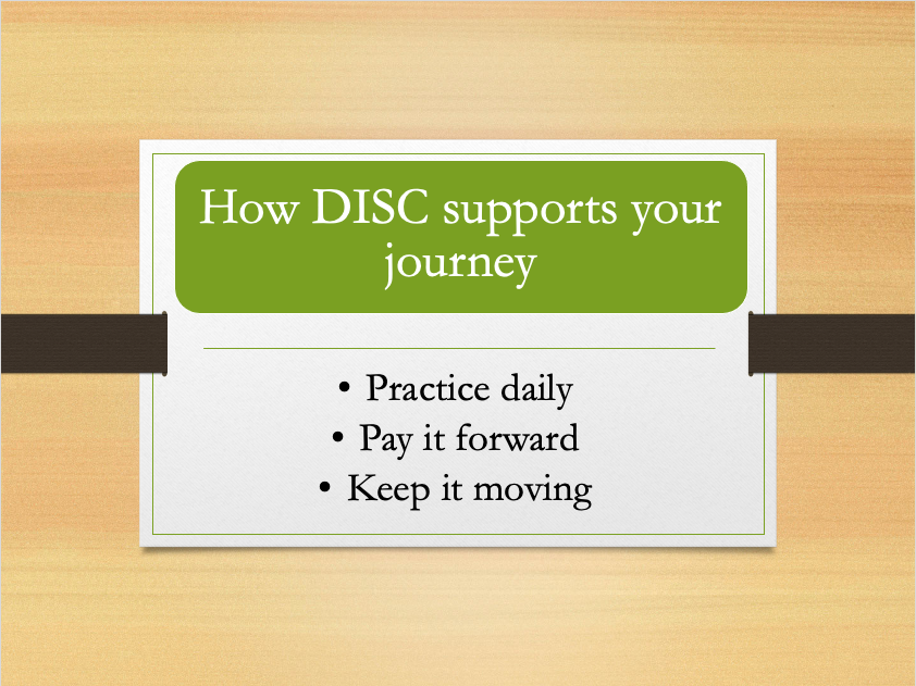How DISC Supports your journey - compassion slide