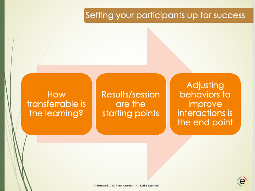 Setting Your DISC Participants Up for Success Slide