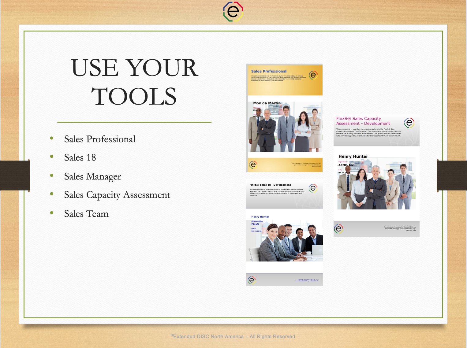 Use Your Tools in Sales DISC Sessions Webinar Slide