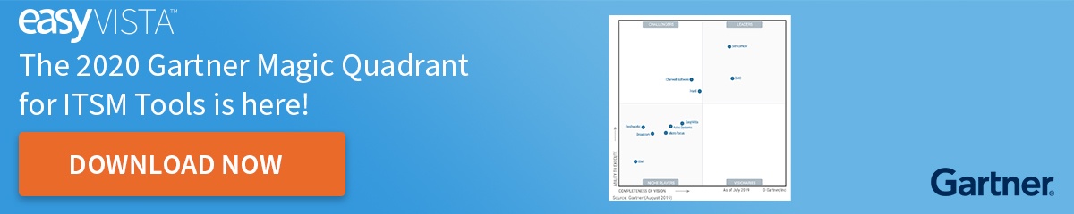 Just Out The New Gartner Magic Quadrant For It Service Management Tools Is Here Easyvista