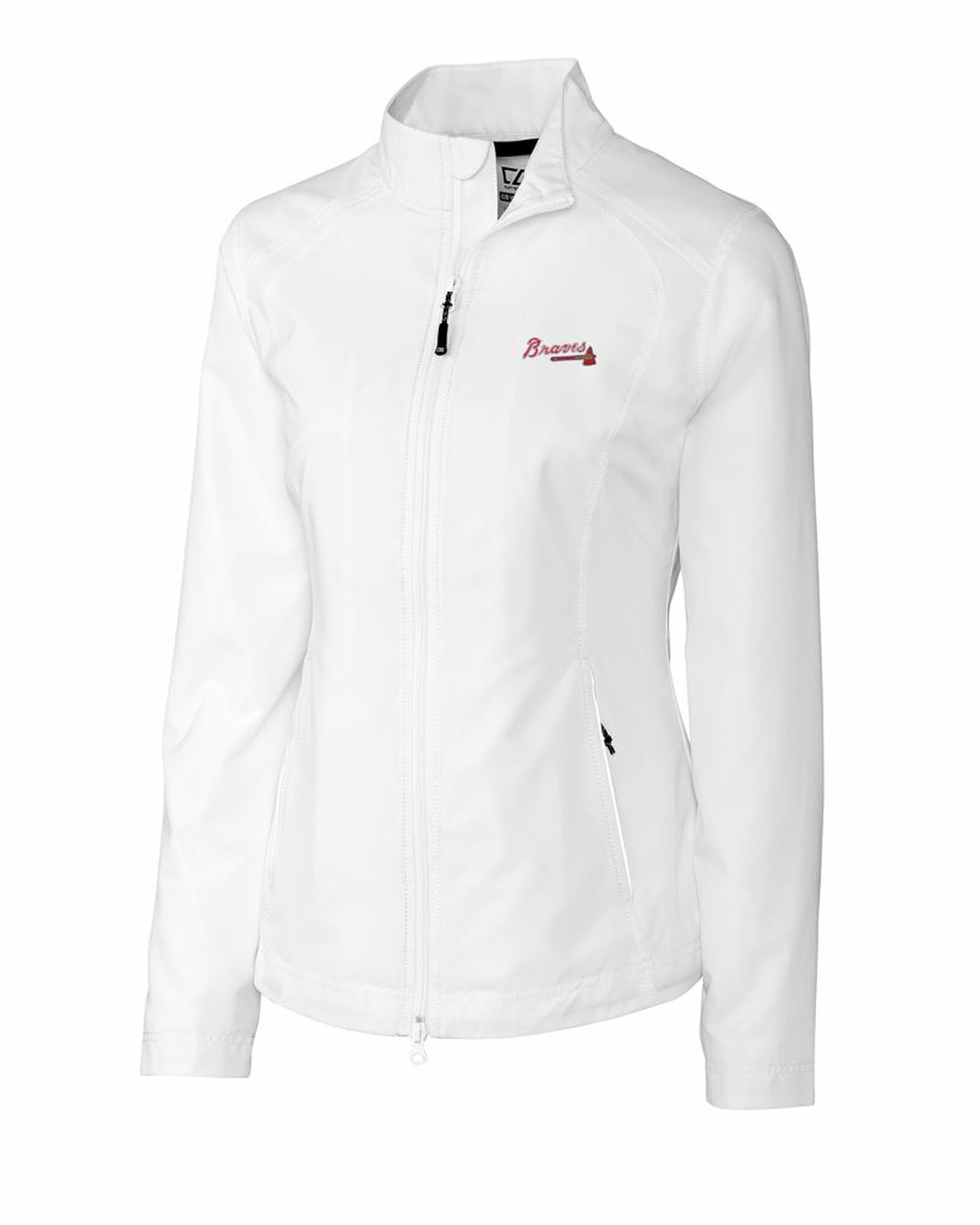 Cutter and Buck Ladies Atlanta Braves WeatherTec Beacon Full-Zip Jacket