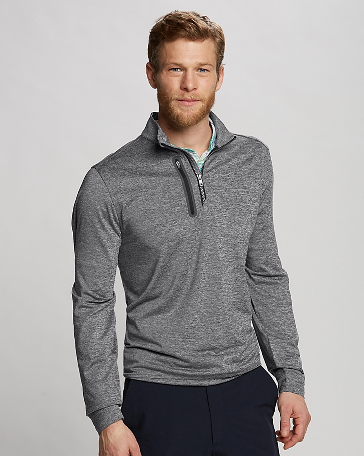 Cutter Buck Big & Tall Stealth Half Zip Men's