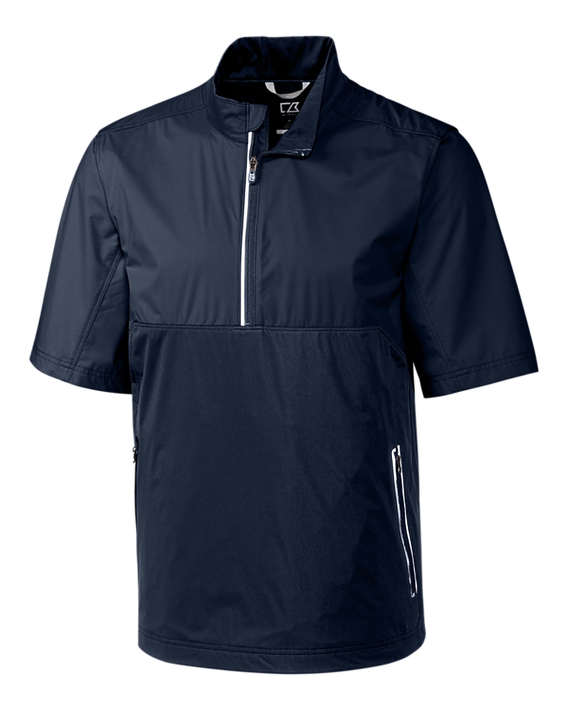 Cutter Buck Fairway Short-Sleeve Half Zip Jacket in Navy