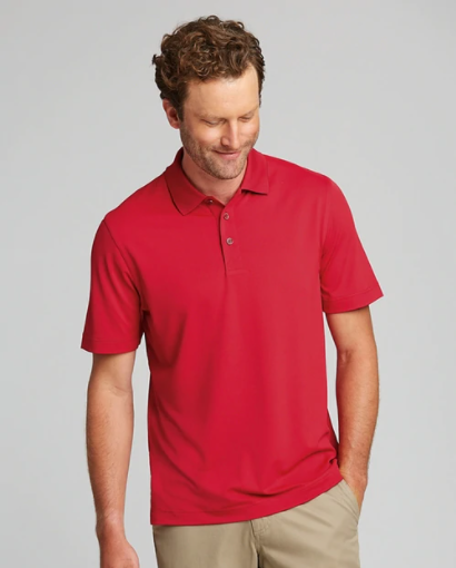 Man wearing Cutter and Buck Men's Forge Polo