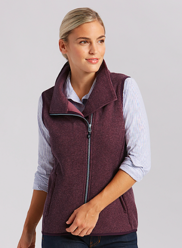 Cutter & Buck Mainsail Sweater-Knit Womens Full Zip Vest