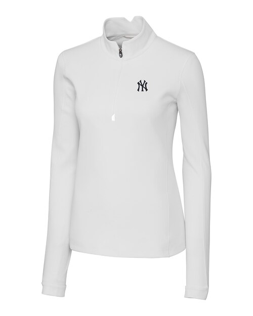 Cutter and Buck Ladies New York Yankees Traverse Half-Zip Jacket