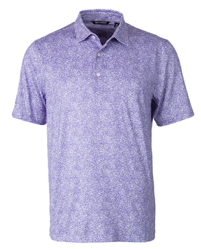 Cutter & Buck Pike Constellation Print Stretch Mens Polo