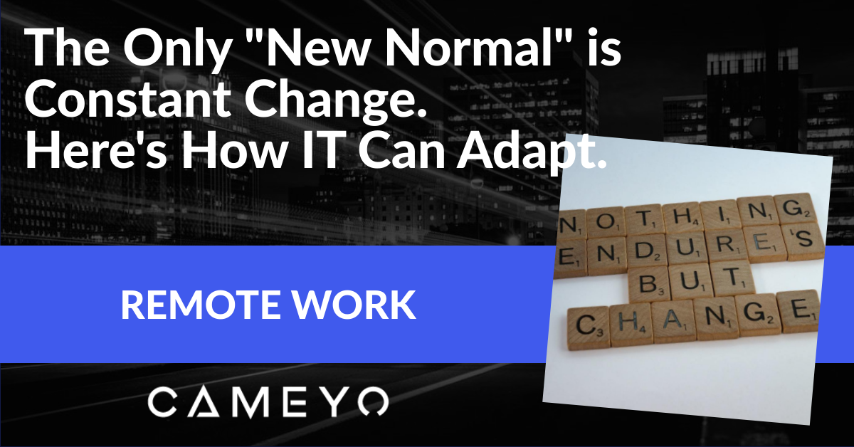 Image for Cameyo blog post about the New Normal and constant change