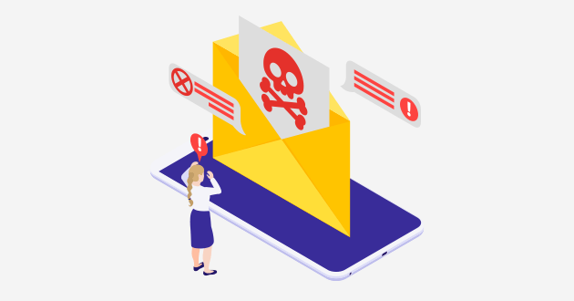 Illustration of an business email compromise