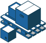 move out vacancy moving boxes stacked on pallet icon