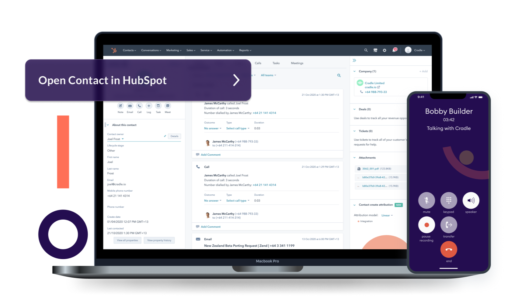 Keep HubSpot data up to date: add phone numbers to contacts mid-call