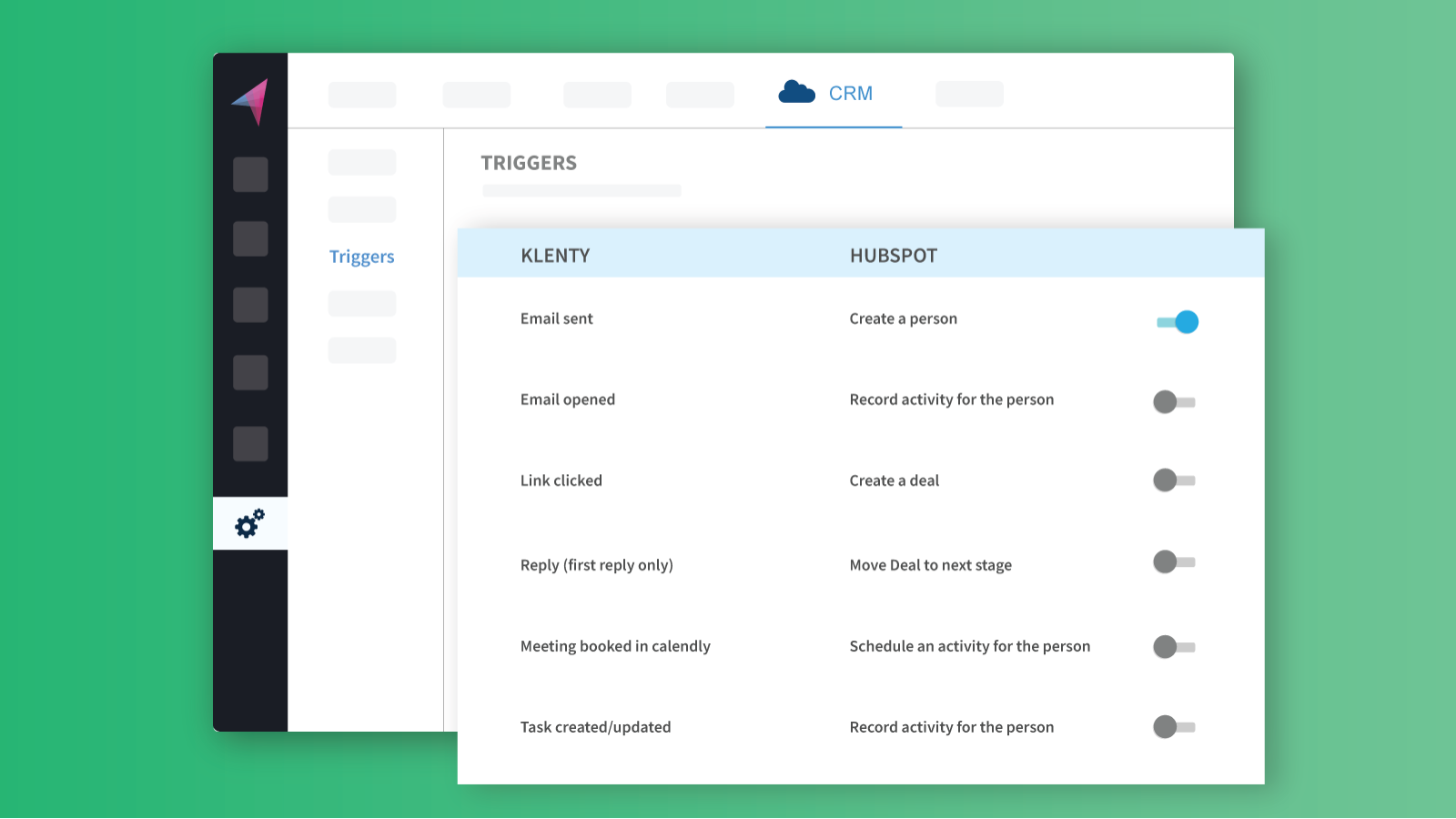 Let work happen in HubSpot based on email actions in Klenty