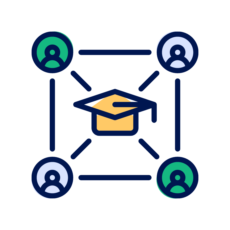 education-connecting-students-icon