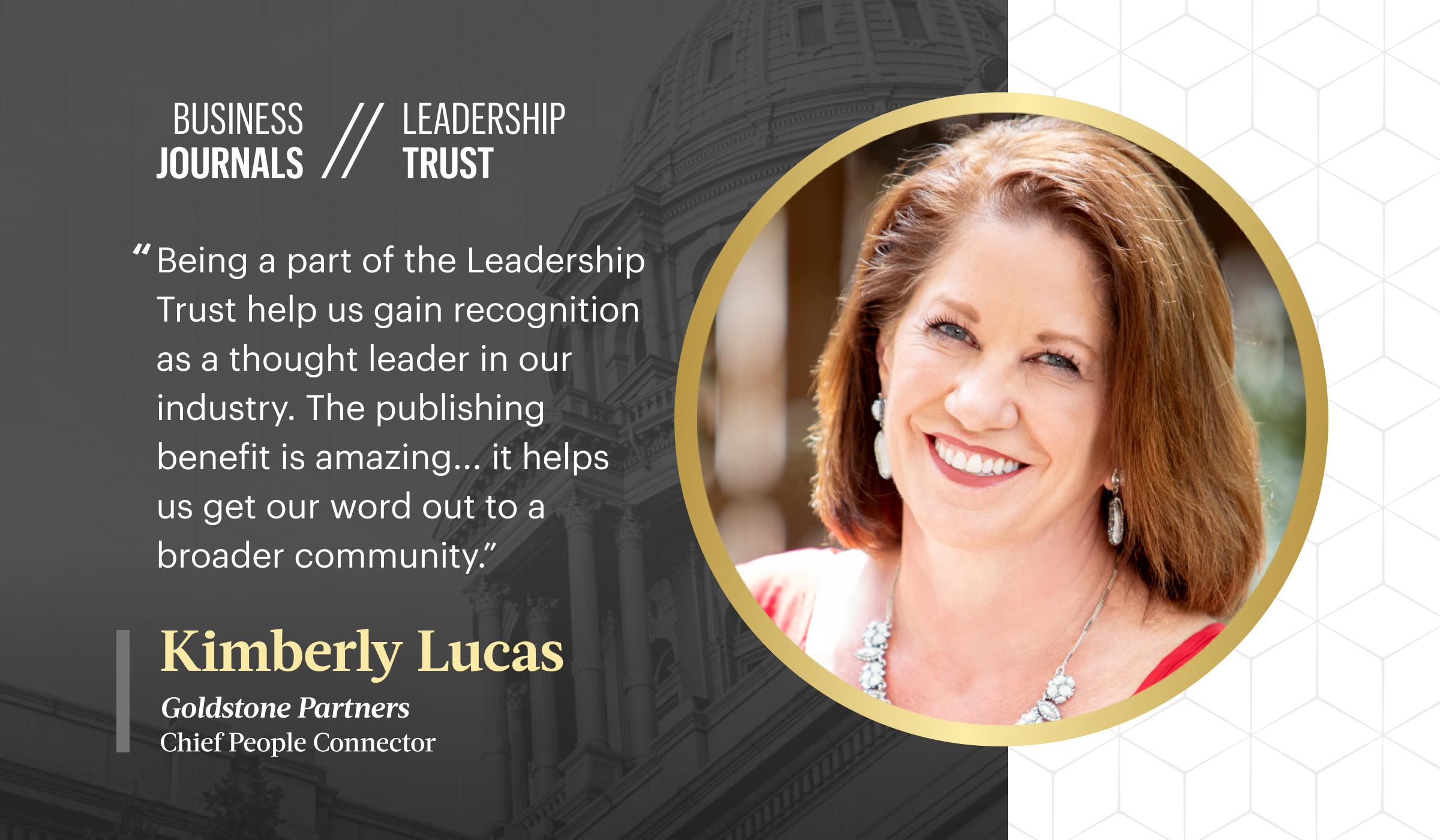Kimberly Lucas Business Journals Leadership Trust