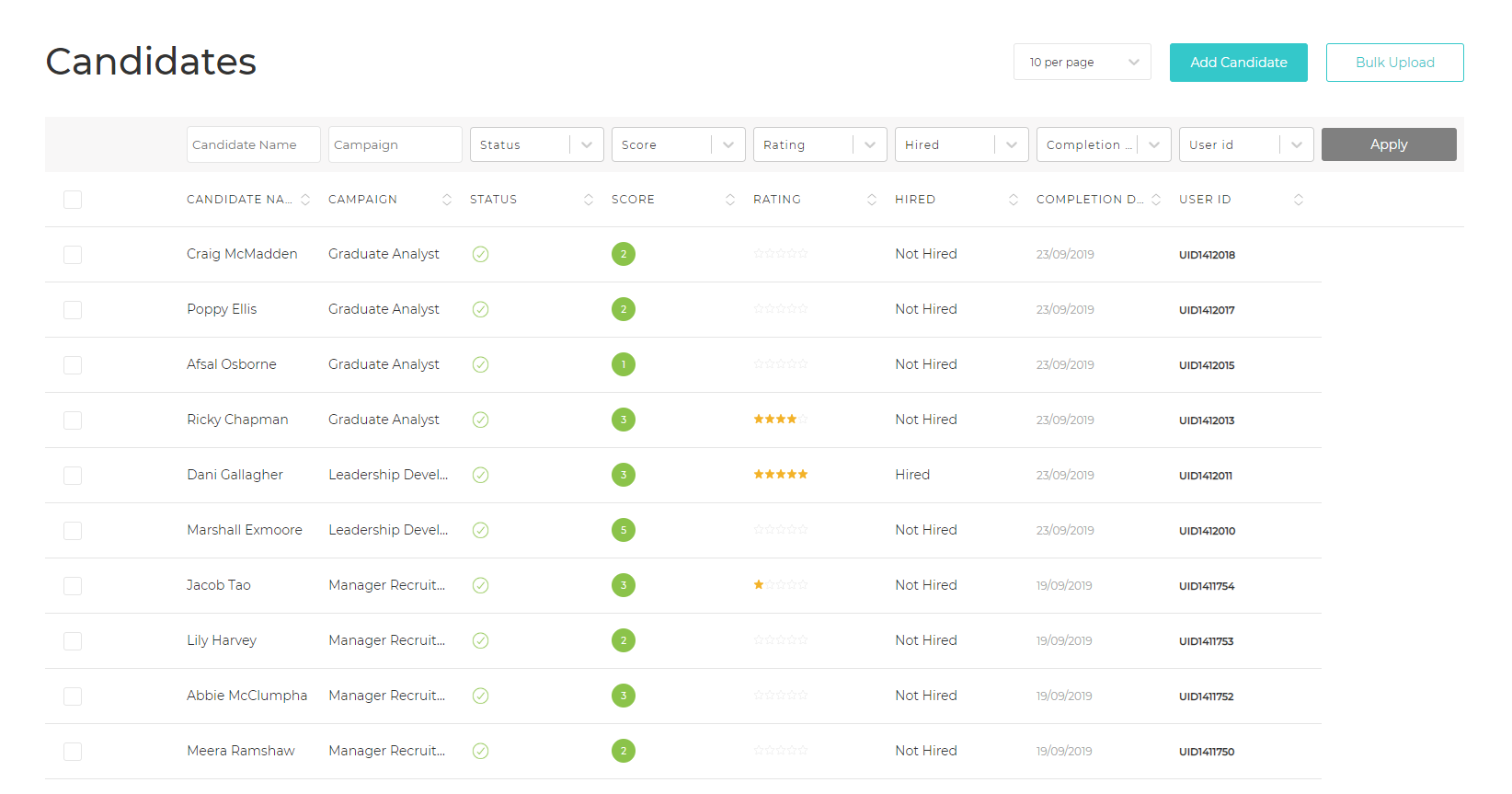 TalentQ alternative - leaving talent q - candidate performance