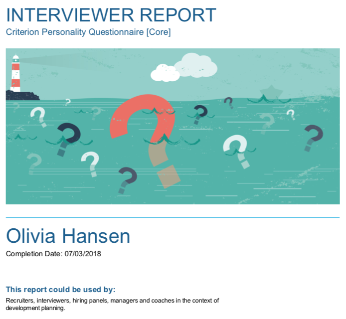 Strategic interview questions 