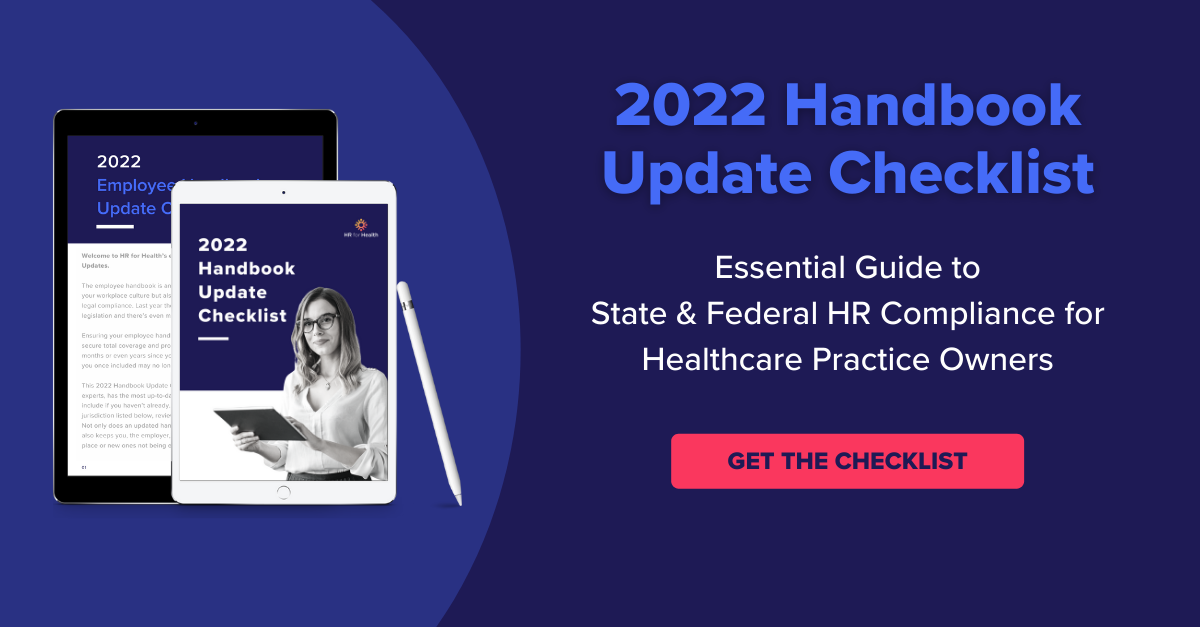 2022 Handbook Update Checklist (Healthcare LI Ad 2)