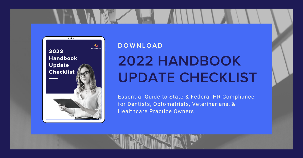 2022 Handbook Update Checklist (Healthcare LI Ad 3)