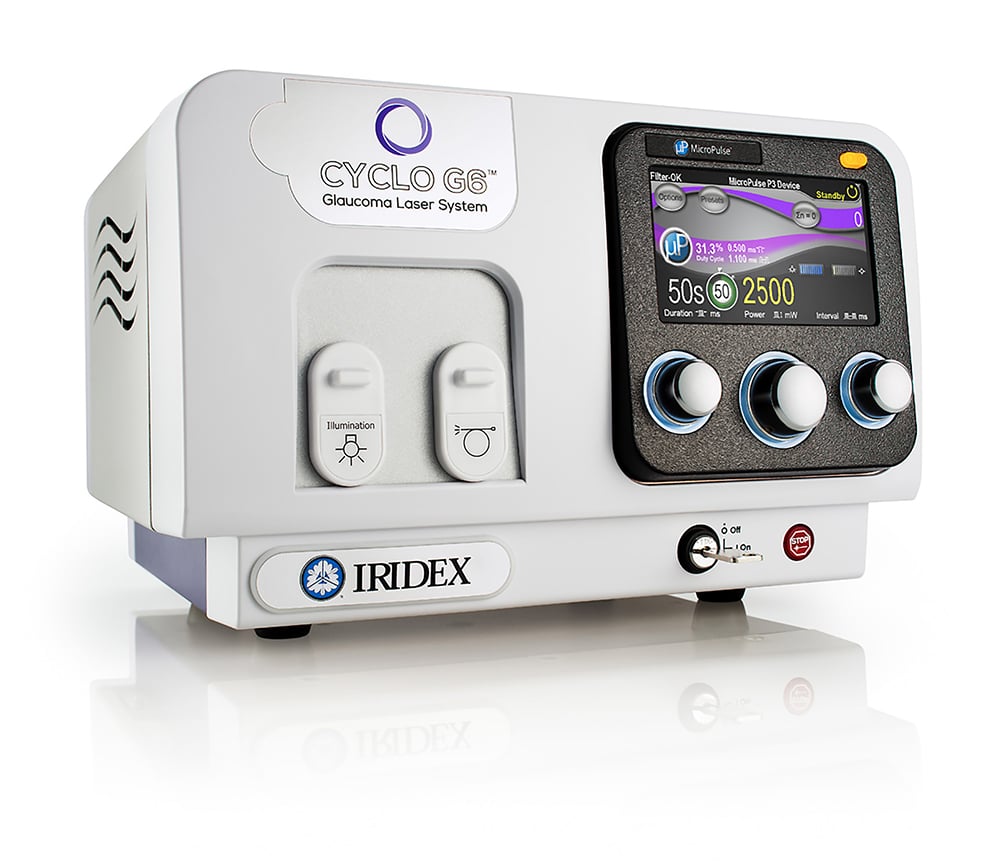 The procedure is performed with the Iridex Cyclo G6 Laser