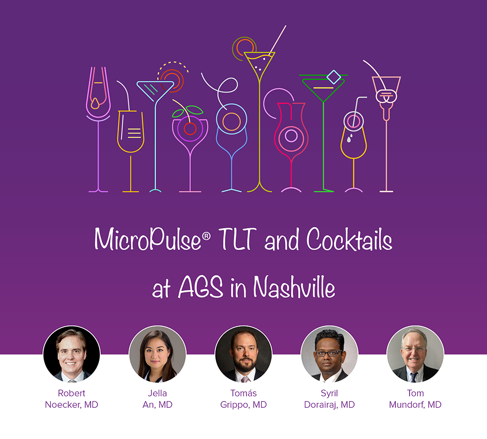 Join Iridex at AGS for an evening of  MicroPulse TLT and Cocktails