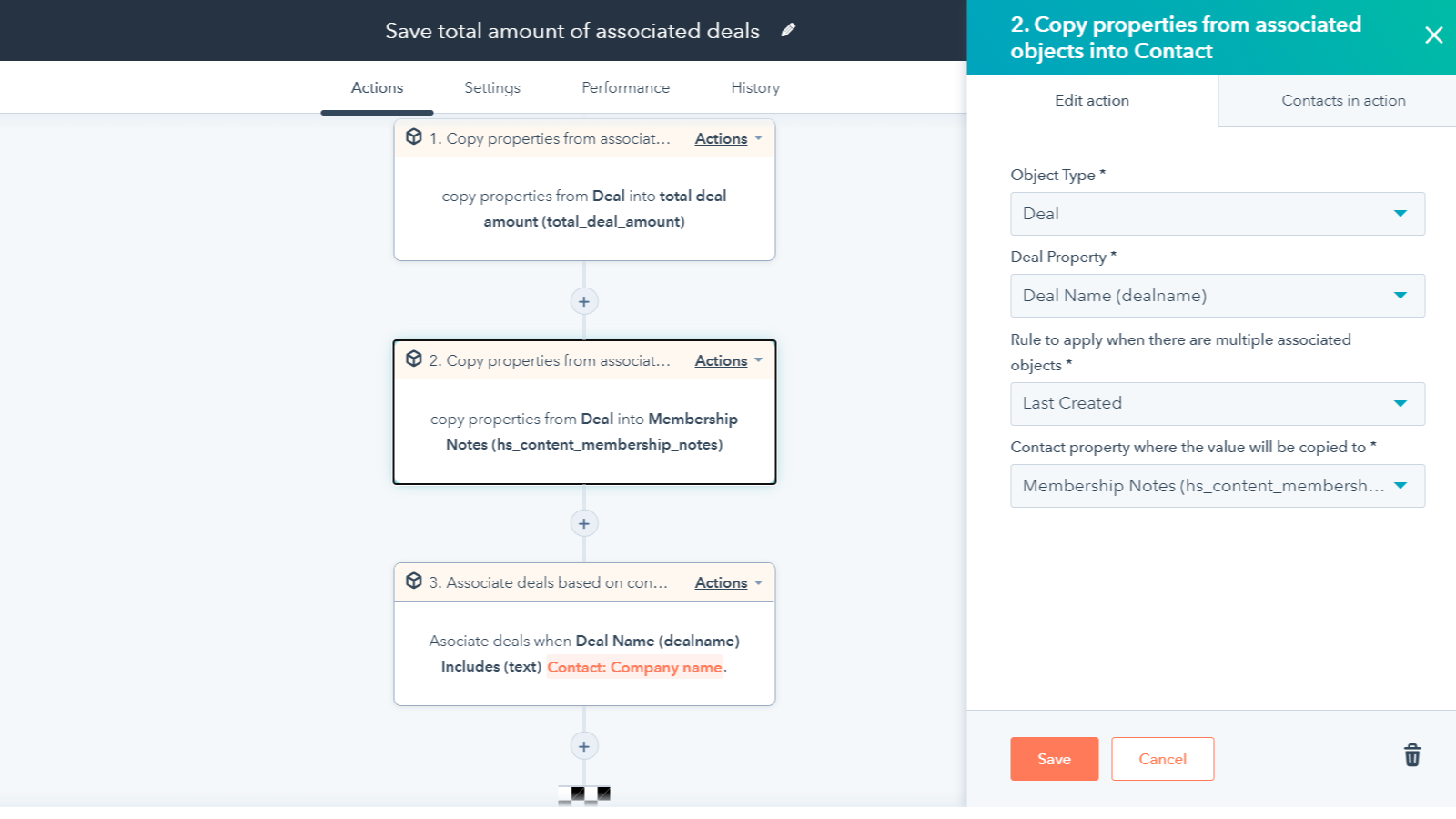 Copy properties from