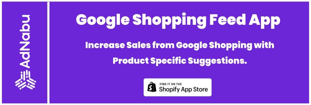 App para o feed de compras do Google Shopify app banner