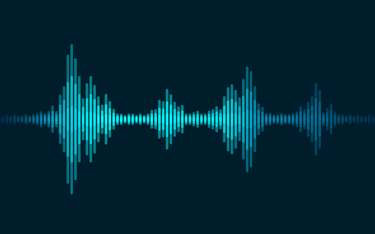 sound wave of a human voice