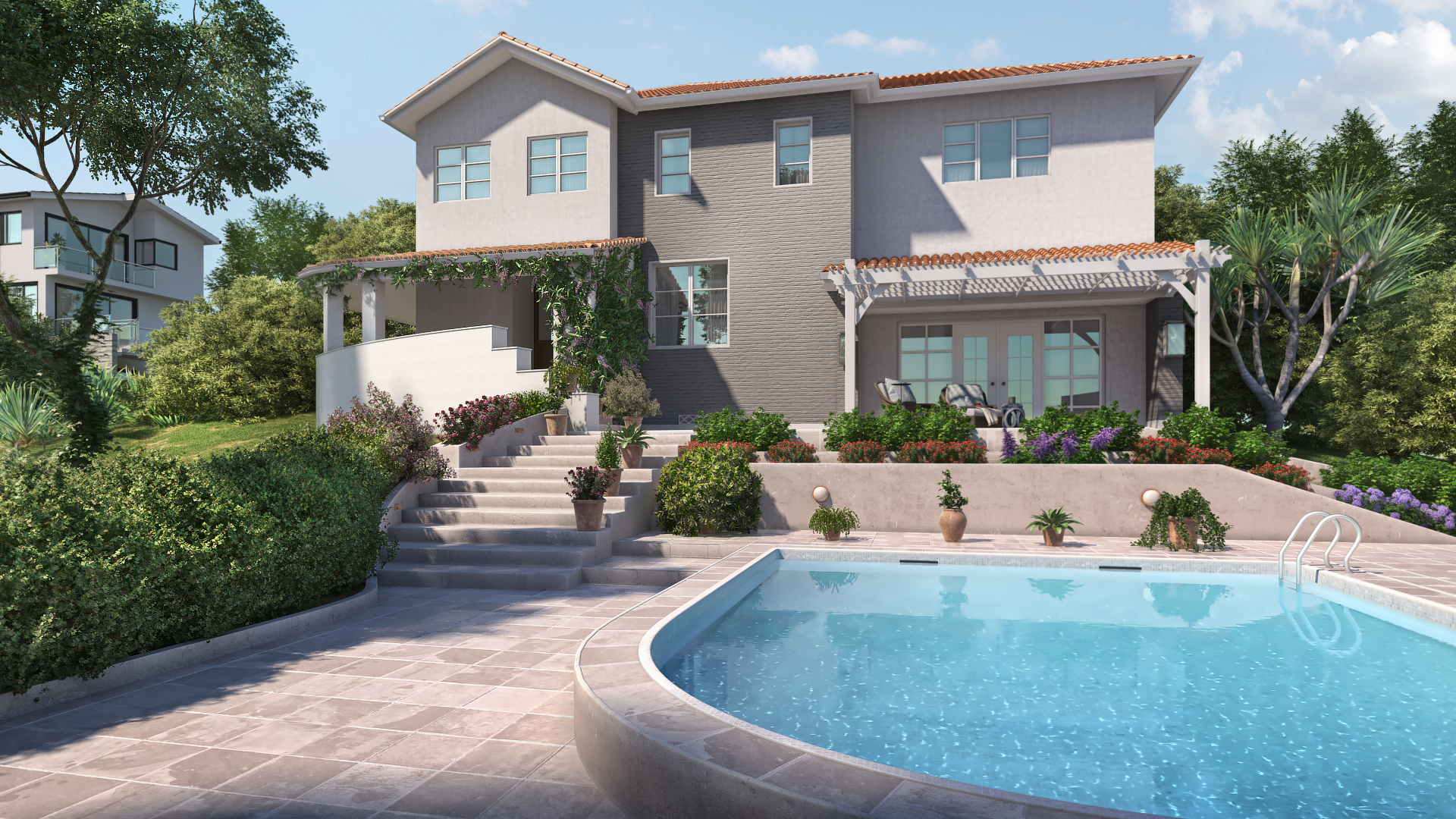 Premium 3D Exterior Rendering Services for Residential Real Estate - House Rendering-1