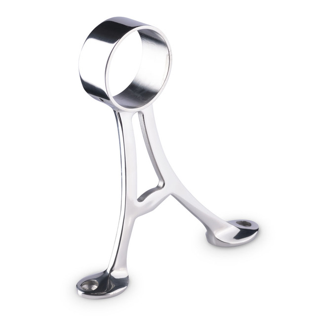 Floor mount bar foot rail bracket