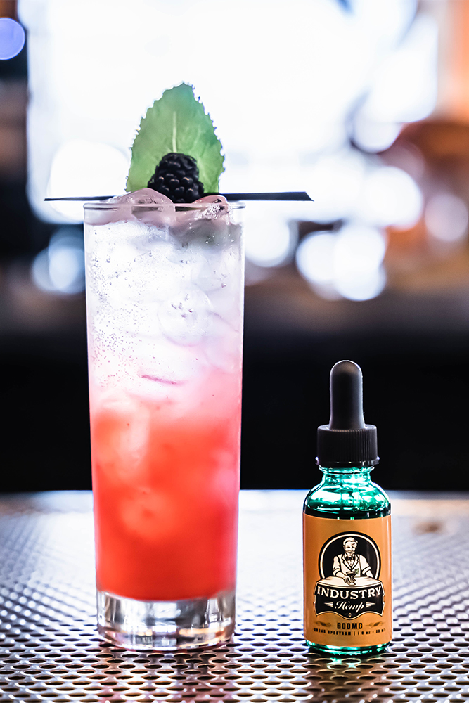 non-alcoholic mojito cbd cocktail