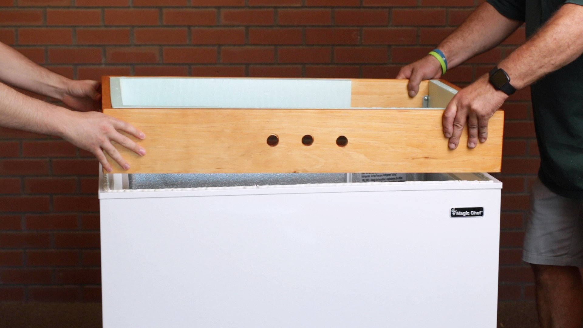 assembling keezer collar
