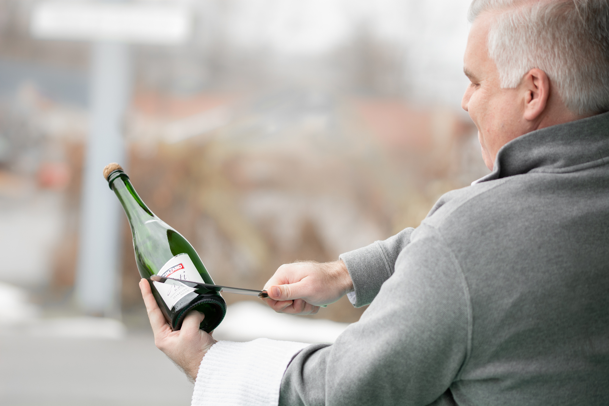 How To Saber A Champagne Bottle