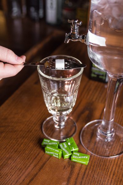Absinthe spoon with sugar