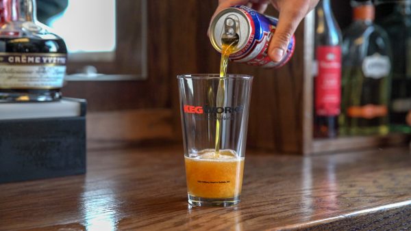 Pale Ale being poured into a beer glass