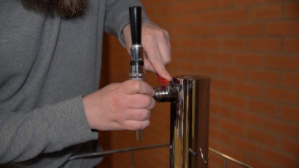 Step 1: Attach Nitro stout faucet.