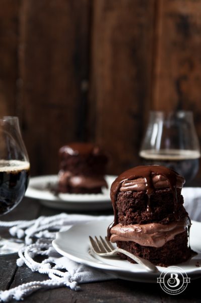 Mini Triple Chocolate Stout Cakes