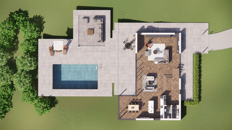 Orthographic Top Floor Plan