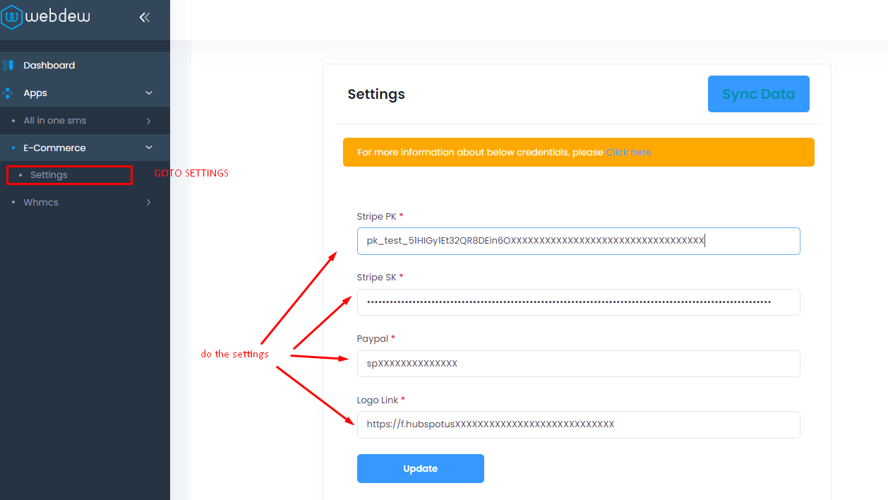 Setup Stripe  and Paypal