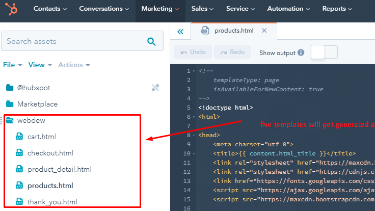 Templates Generation