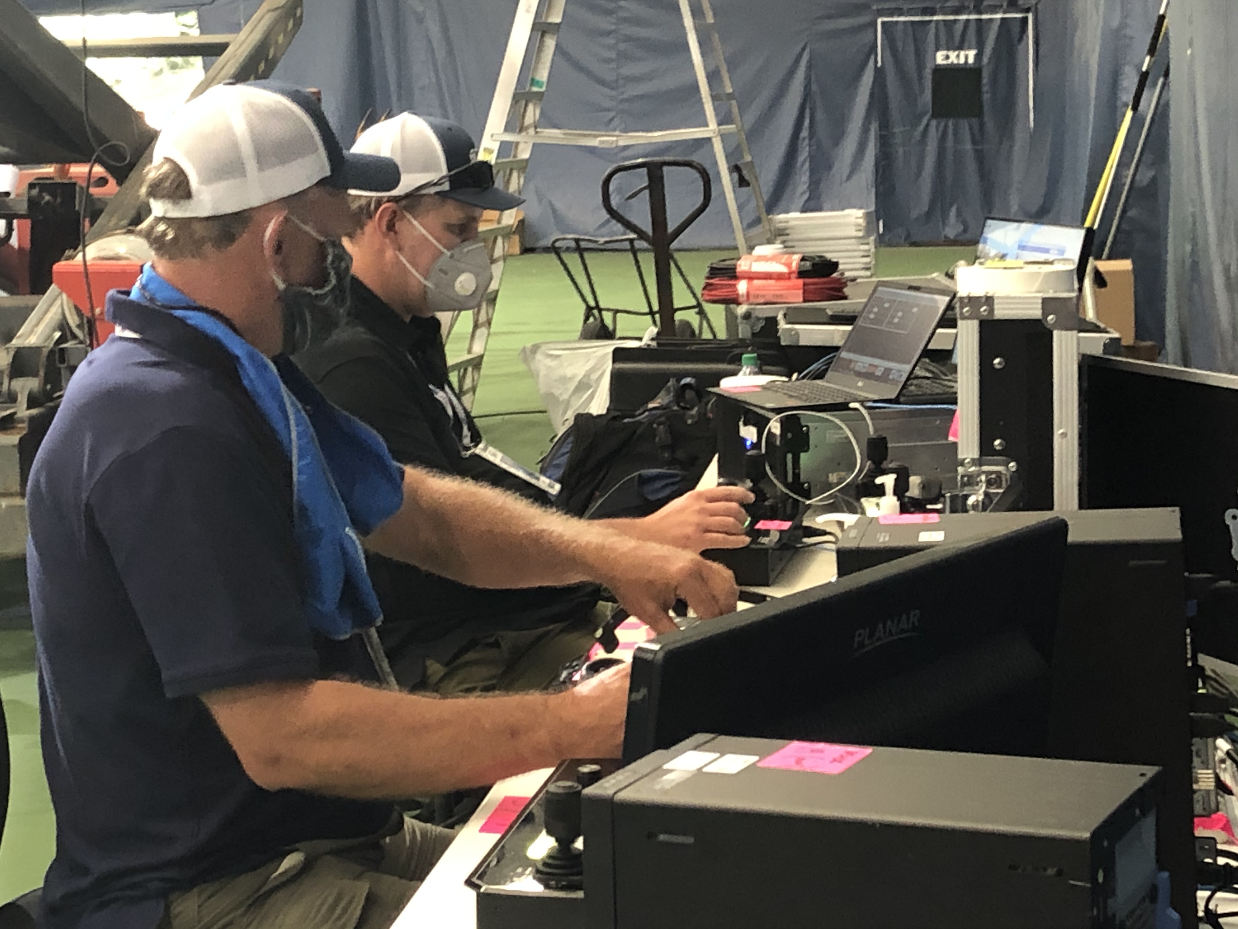 Robotics operators at World TeamTennis tournament