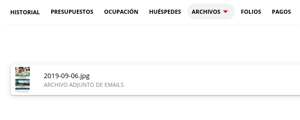 Captura de pantalla mostrando los archivos cargados en la pestaña