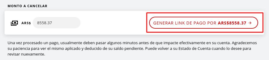 Botón Generar Link de Pago