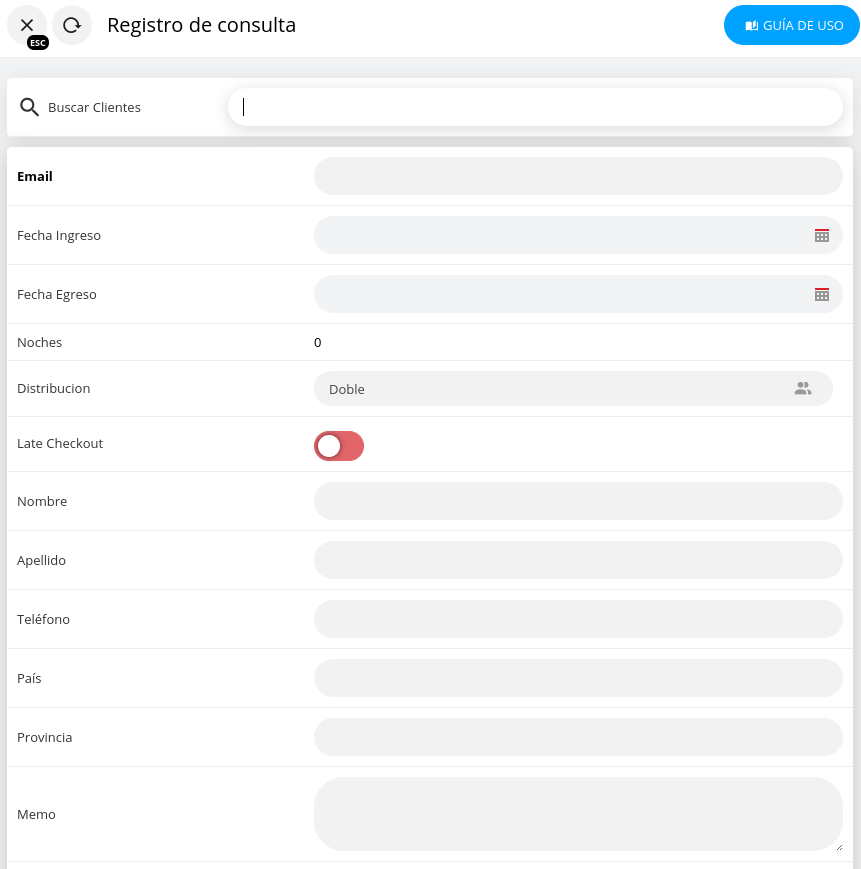Nueva pestaña de consulta