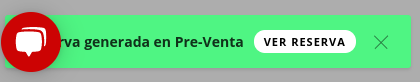 Mensaje de confirmación de pre-venta