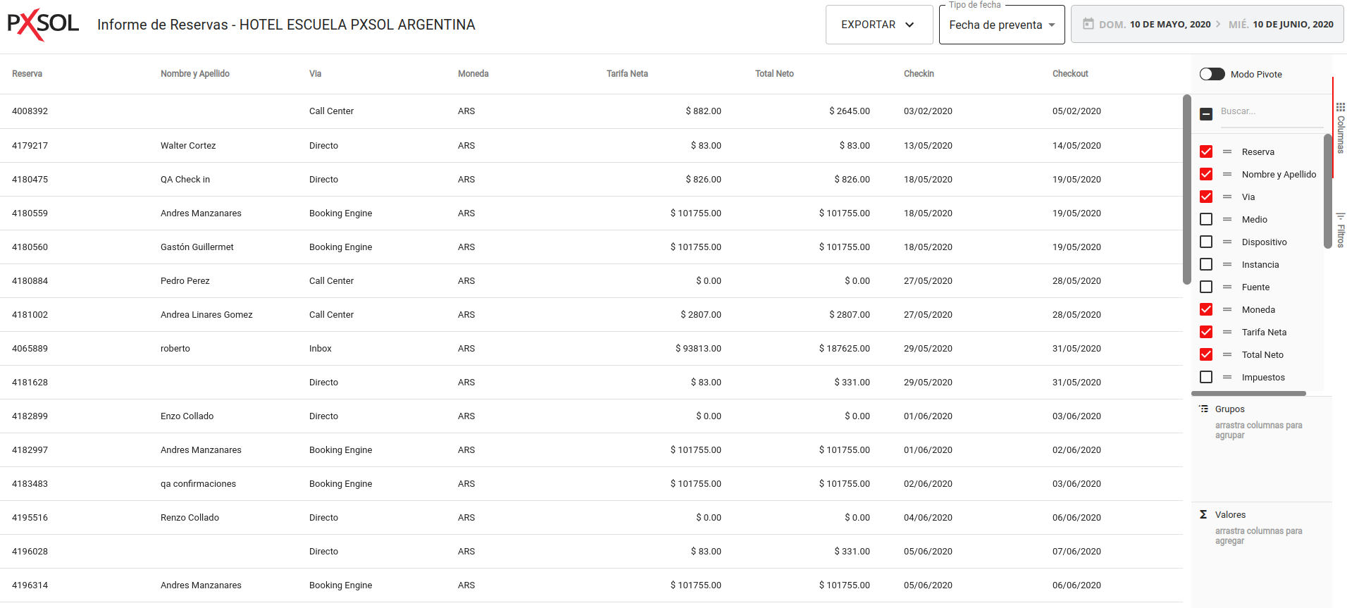 Formato general de un informe