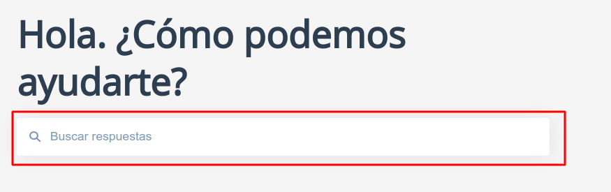 Barra de Búsqueda en el Centro de Ayuda
